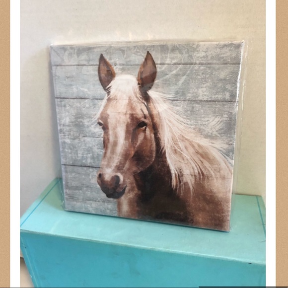 Other - Nwt beautiful horse wall art canvas print👁🐴